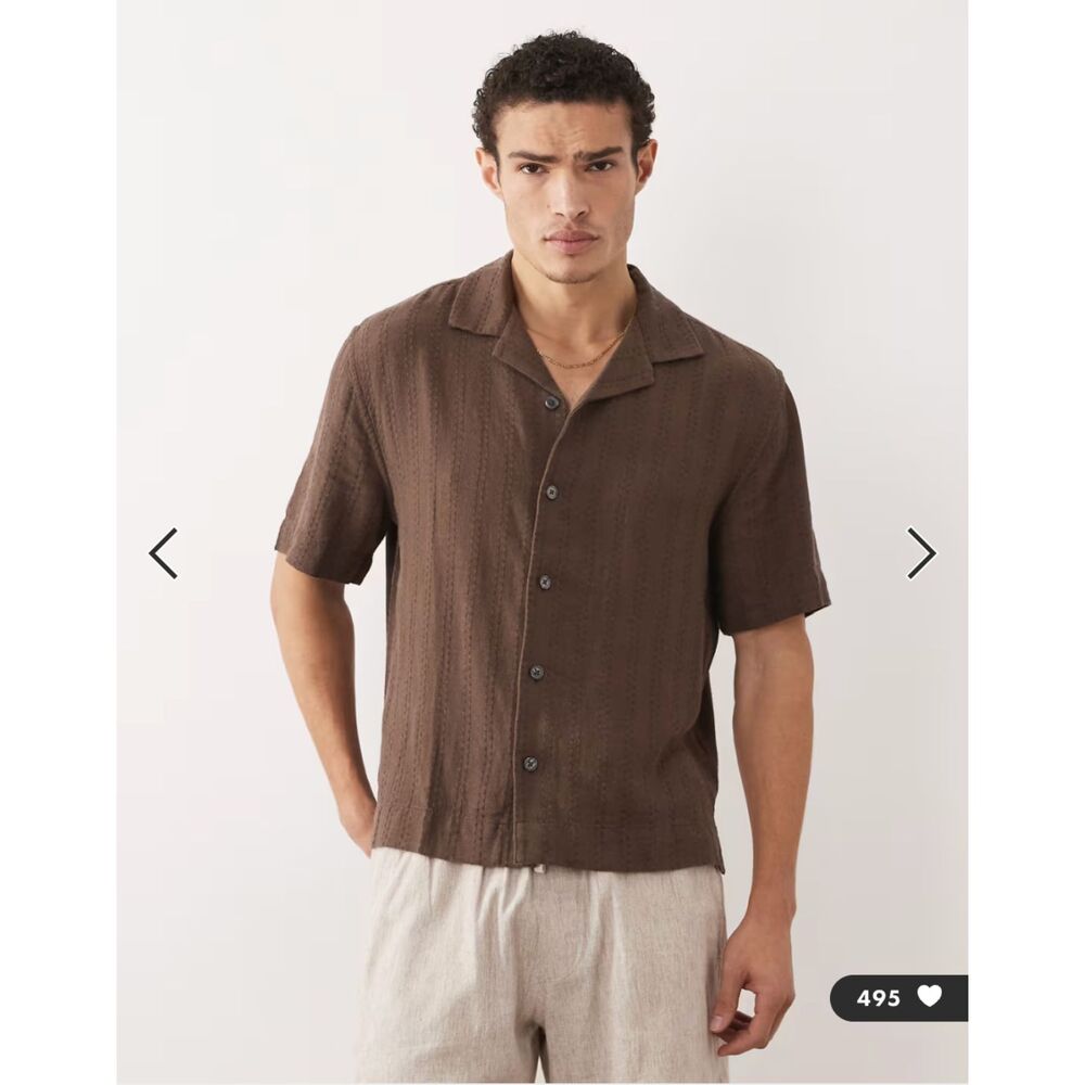 Abercrombie brown button down shirt, size XS